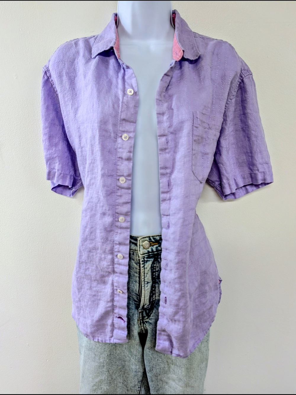 Tommy Bahama Mens Button-Up Short Sleeve Linen Shirt
